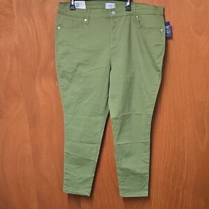 crown & ivy Green 18W Skinny Jeans